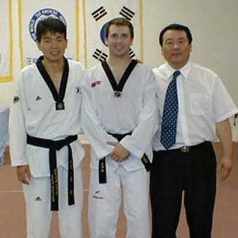 Thomas Kingsley, Grand Master Il Un Chun, and Master Kim