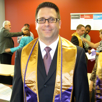 Thomas Kingsley inducted into Delta Mu Delta for Bachelor of Science in Management